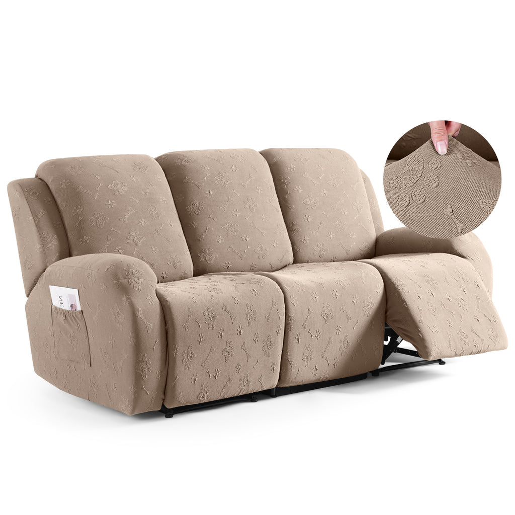 Ruaozz Recliner Sofa Covers Paw Reclining Couch Slipcovers, 2 Seat/3 Seat