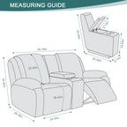 Ruaozz Stretch Recliner Sofa Covers with Console