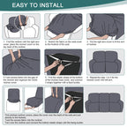 Ruaozz Stretch Recliner Sofa Covers 2 Seat/ XL 2 Seat/ 3 Seat