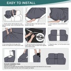 Ruaozz Stretch Recliner Sofa Covers with Console