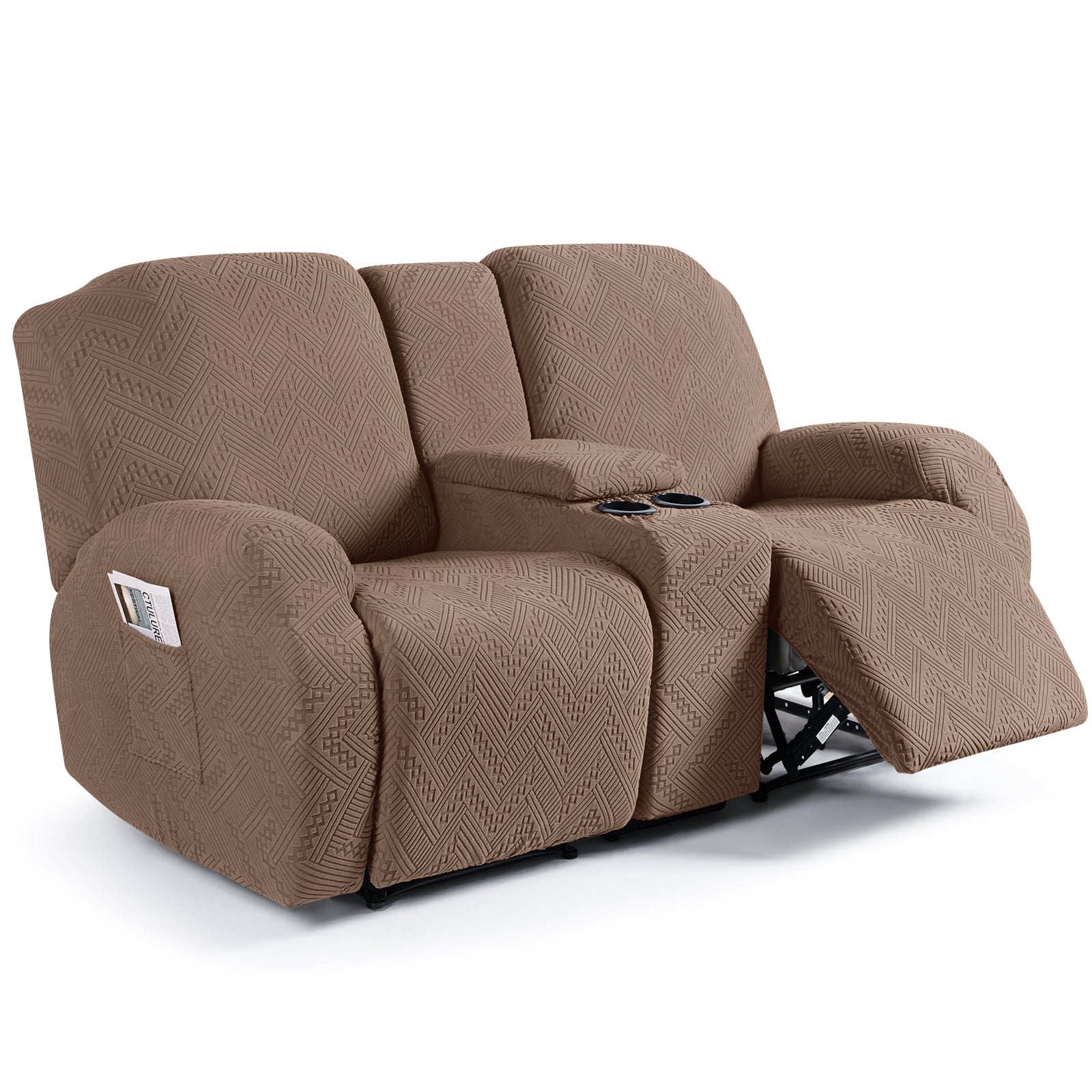 Ruaozz Stretch Recliner Sofa Covers with Console