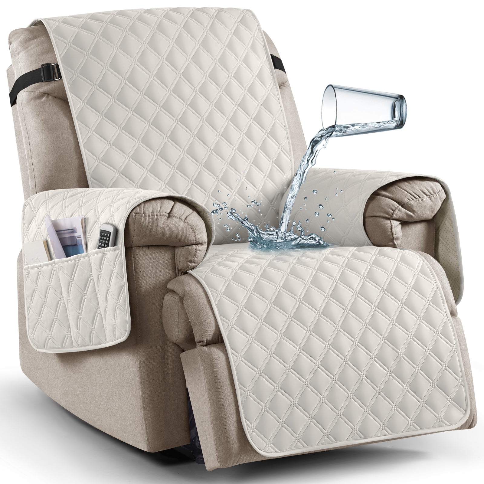 Ruaozz Waterproof Recliner Chair Covers,23/25/28/30 in
