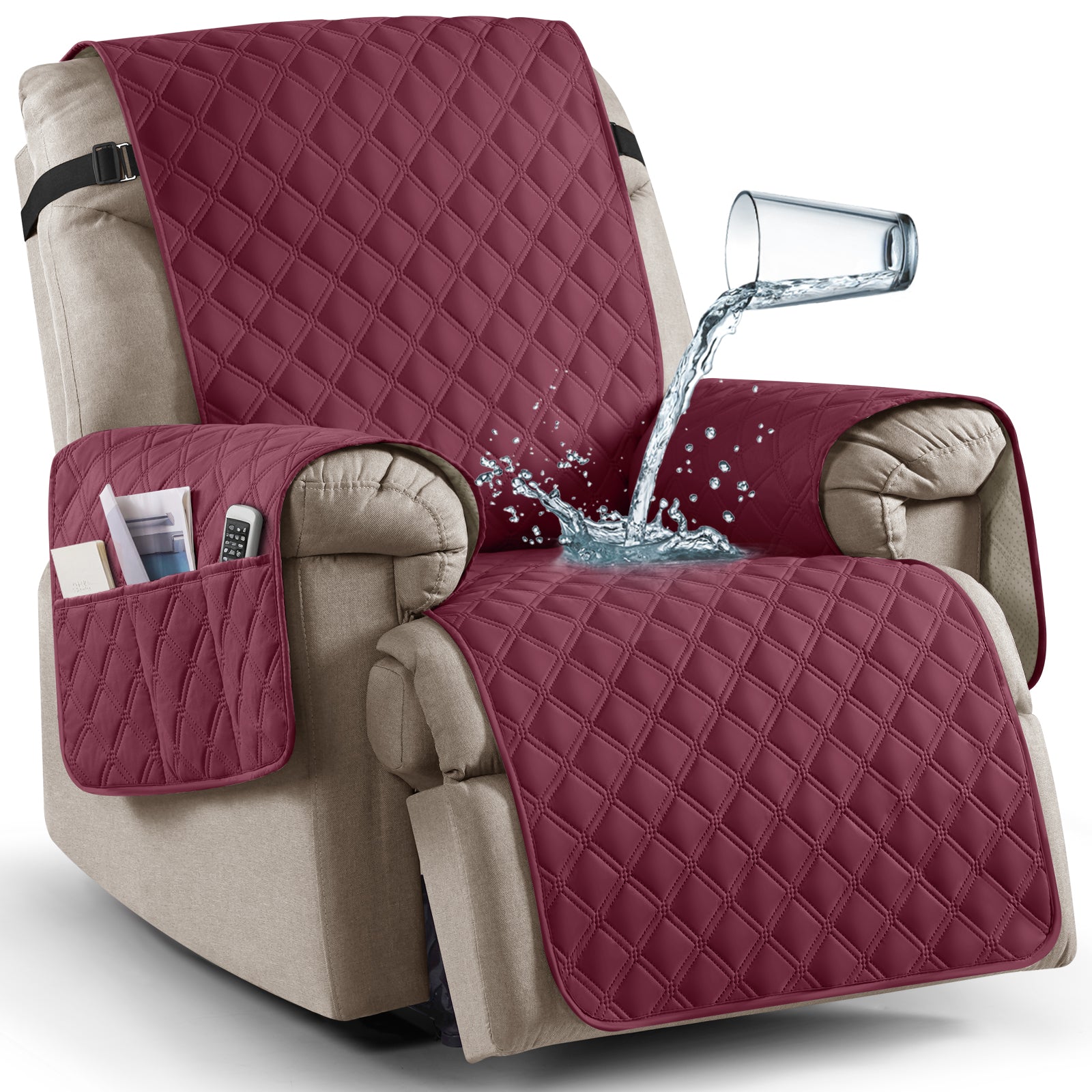Ruaozz Waterproof Recliner Chair Covers,23/25/28/30 in