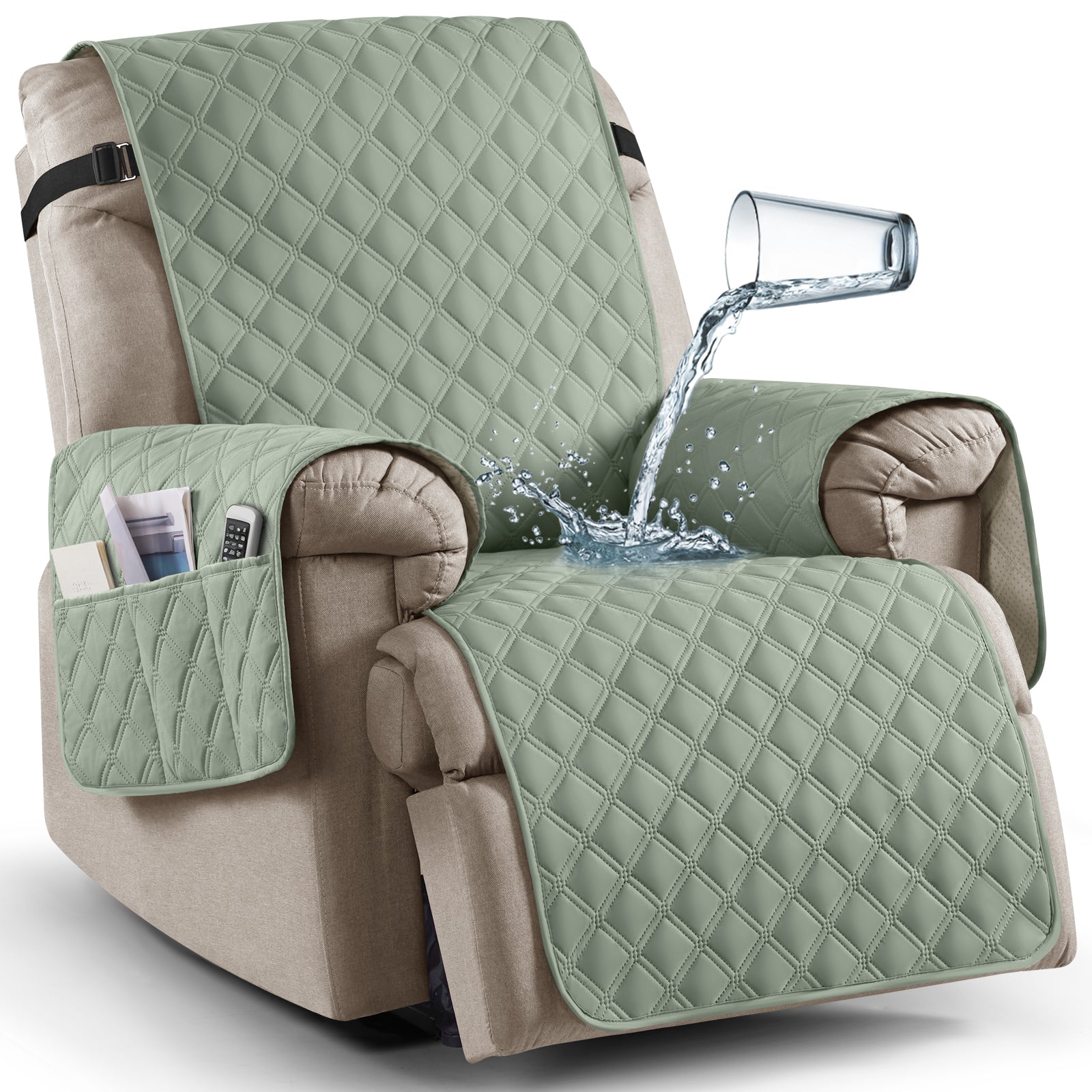Ruaozz Waterproof Recliner Chair Covers,23/25/28/30 in