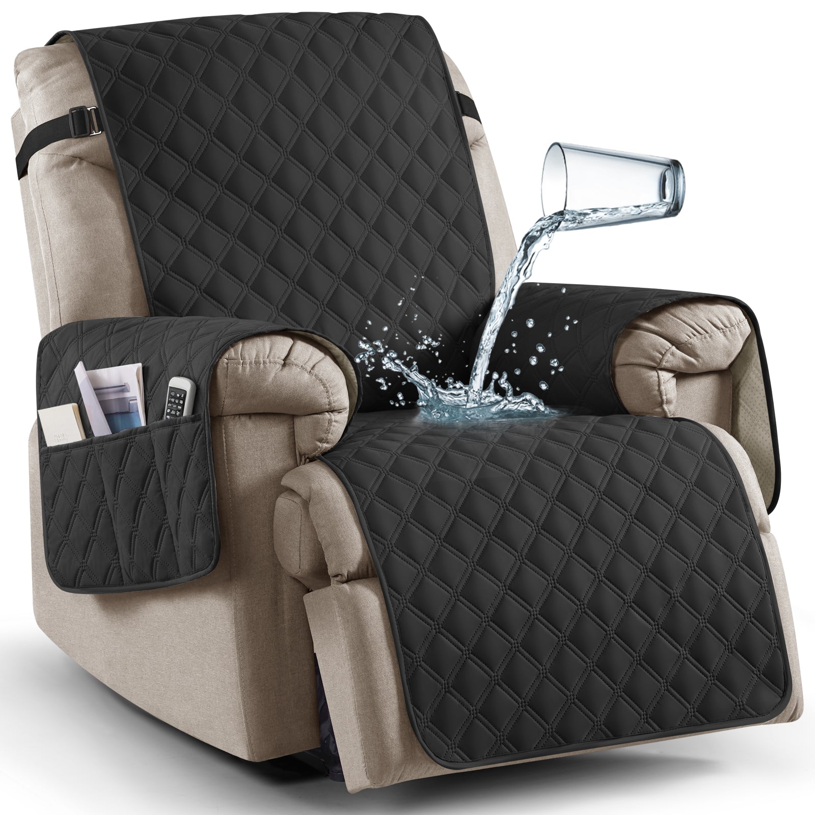 Ruaozz Waterproof Recliner Chair Covers,23/25/28/30 in