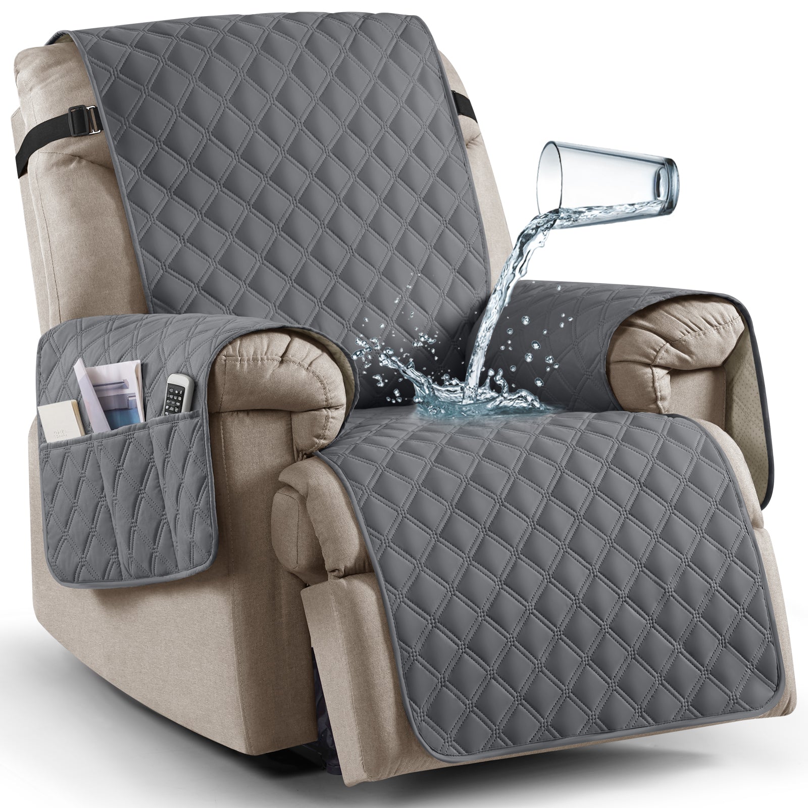 Ruaozz Waterproof Recliner Chair Covers,23/25/28/30 in
