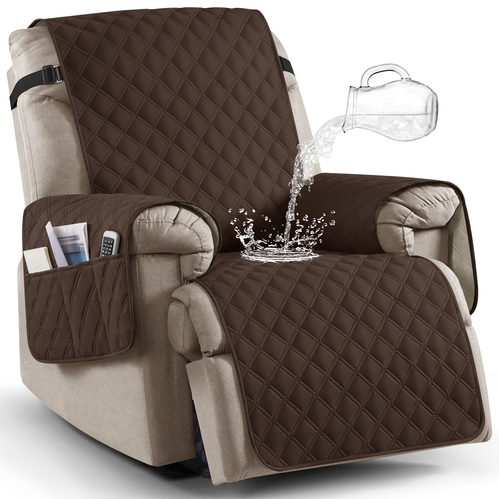 Ruaozz Waterproof Recliner Chair Covers,23/25/28/30 in