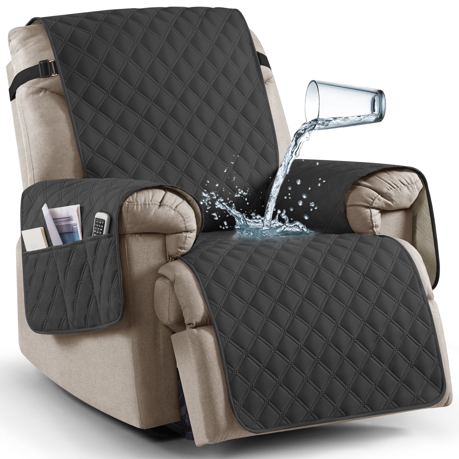 Ruaozz Waterproof Recliner Chair Covers,23/25/28/30 in