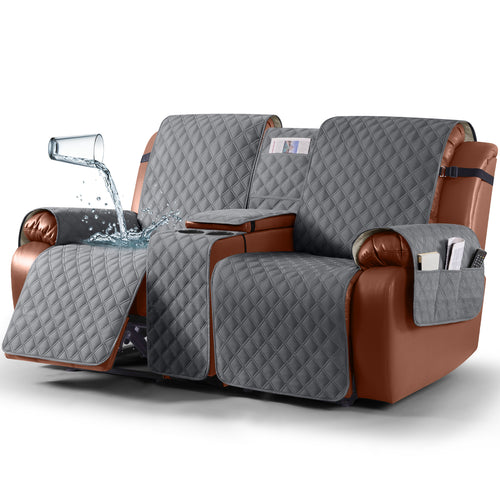 Ruaozz Waterproof Loveseat Recliner Covers with Console