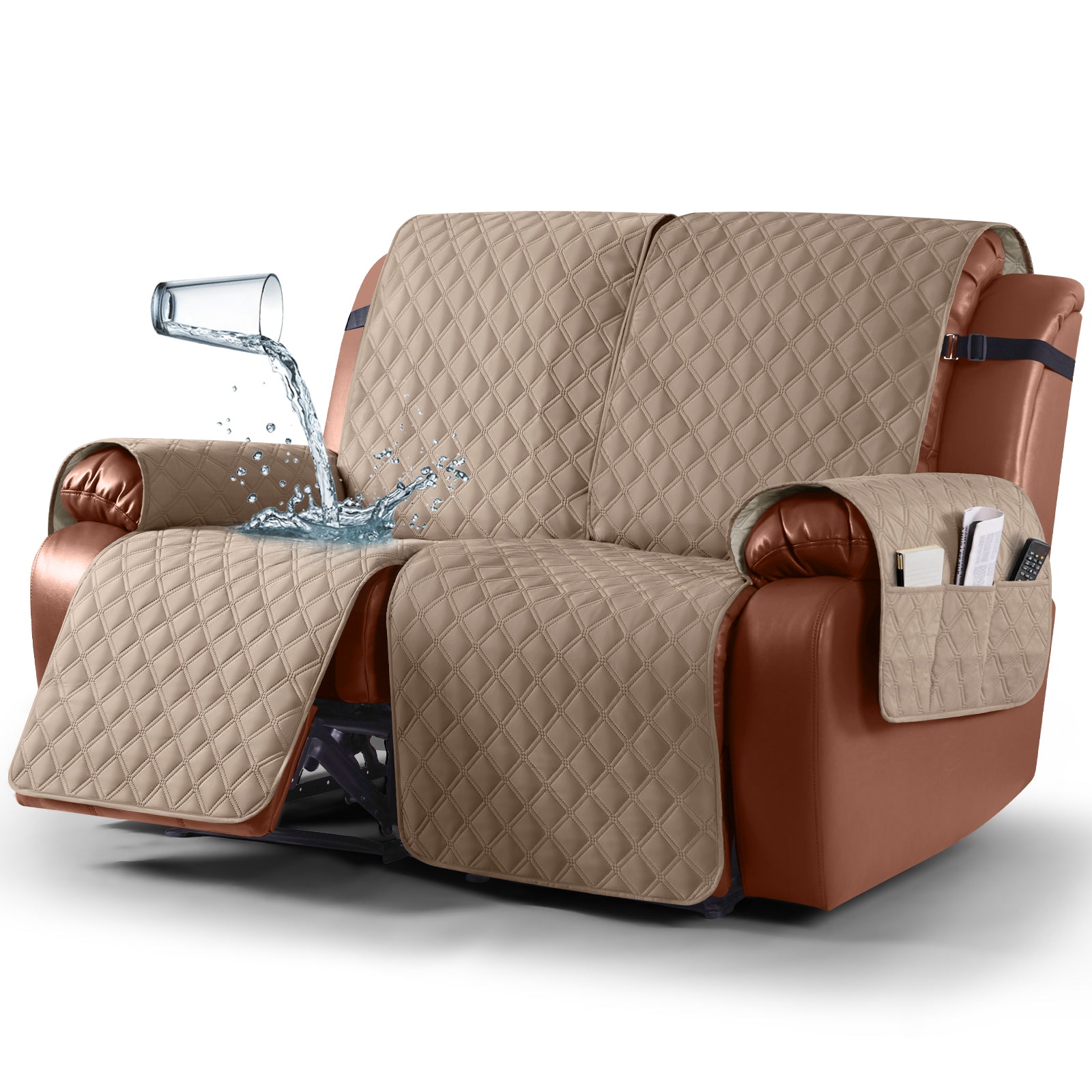 Ruaozz Waterproof Recliner Sofa Covers, 2 Seater/ XL2 Seater/ 3 Seater