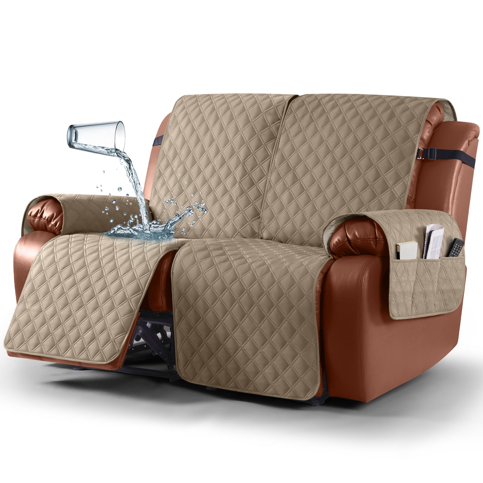 Ruaozz Waterproof Recliner Sofa Covers, 2 Seater/ XL2 Seater/ 3 Seater