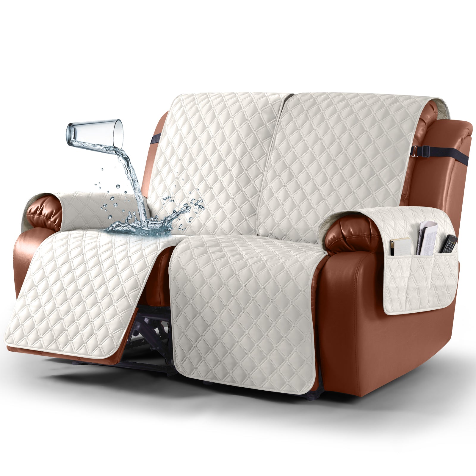 Ruaozz Waterproof Recliner Sofa Covers, 2 Seater/ XL2 Seater/ 3 Seater