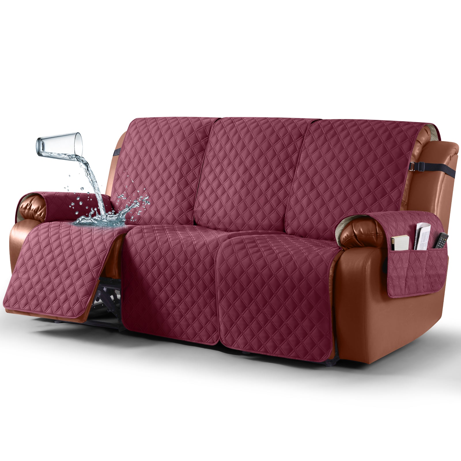 Ruaozz Waterproof Recliner Sofa Covers, 2 Seater/ XL2 Seater/ 3 Seater