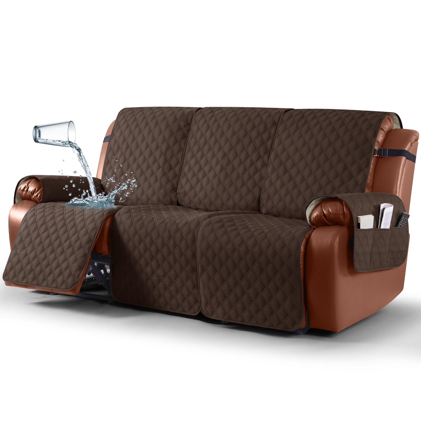 Ruaozz Waterproof Recliner Sofa Covers, 2 Seater/ XL2 Seater/ 3 Seater