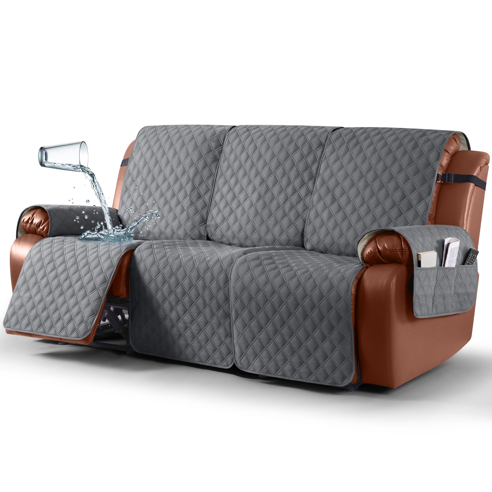 Ruaozz Waterproof Recliner Sofa Covers, 2 Seater/ XL2 Seater/ 3 Seater