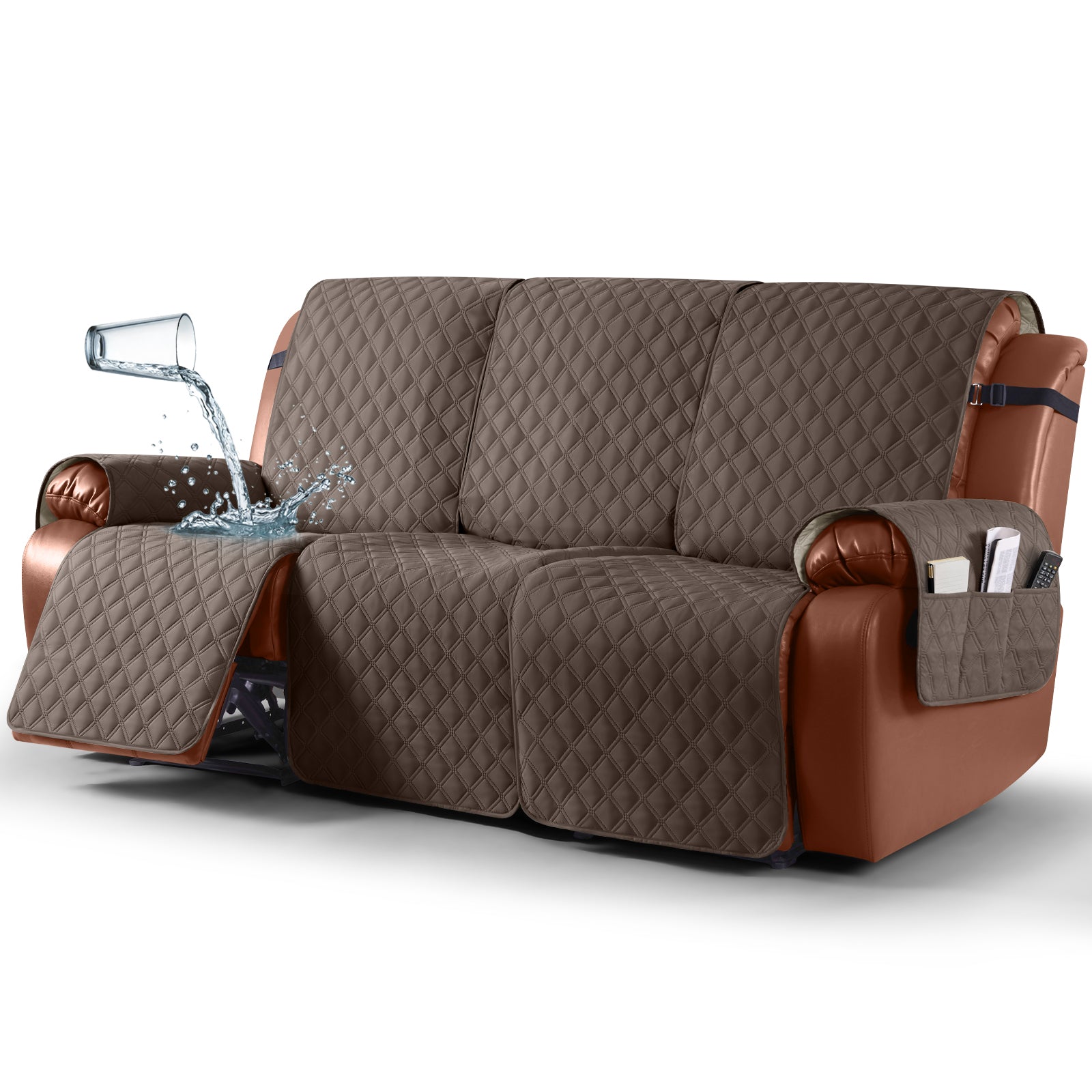 Ruaozz Waterproof Recliner Sofa Covers, 2 Seater/ XL2 Seater/ 3 Seater