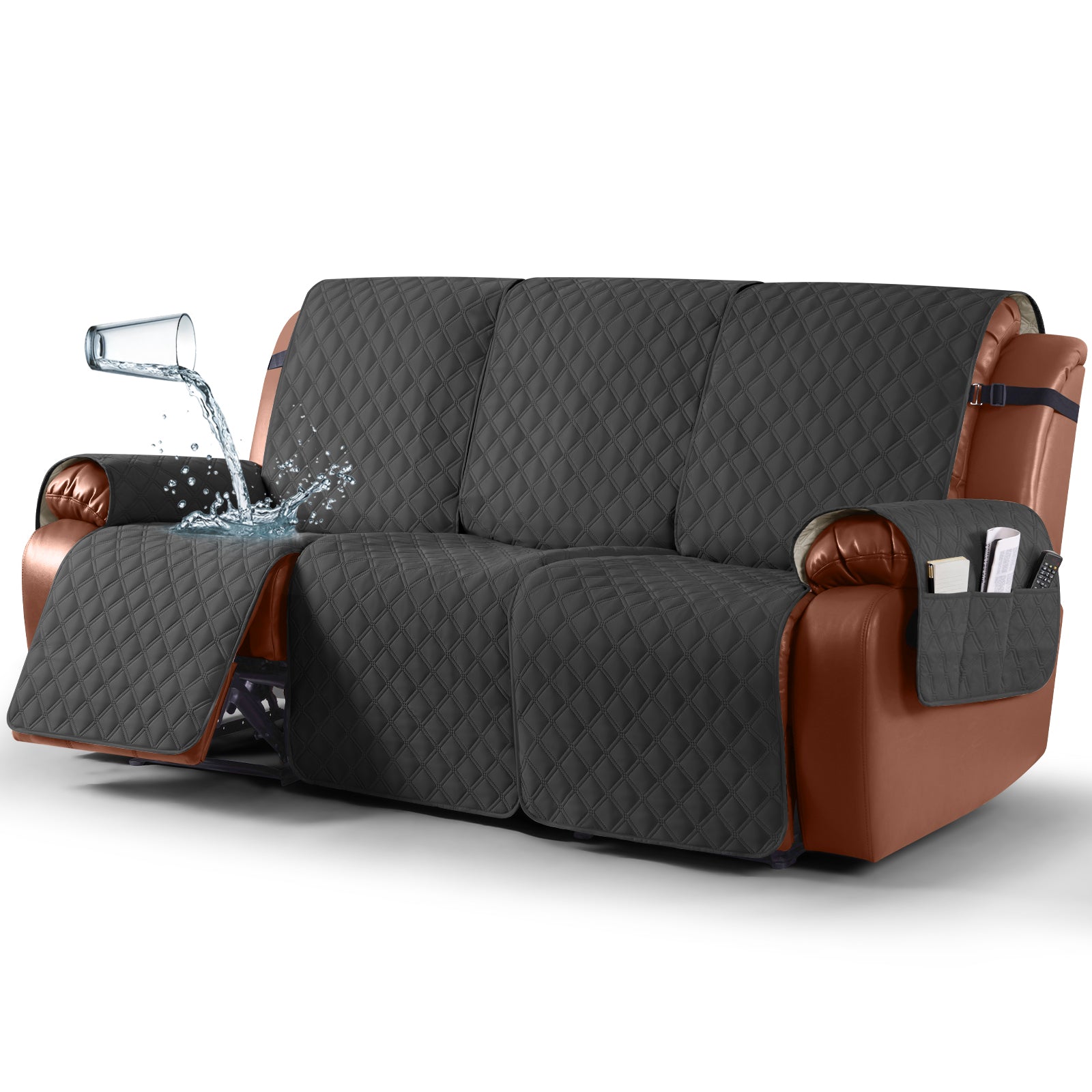 Ruaozz Waterproof Recliner Sofa Covers, 2 Seater/ XL2 Seater/ 3 Seater
