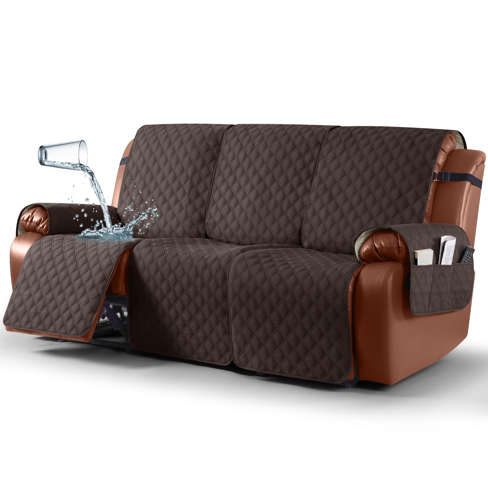 Ruaozz Waterproof Recliner Sofa Covers, 2 Seater/ XL2 Seater/ 3 Seater