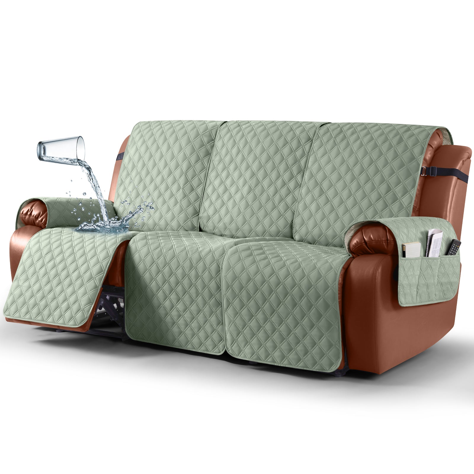 Ruaozz Waterproof Recliner Sofa Covers, 2 Seater/ XL2 Seater/ 3 Seater