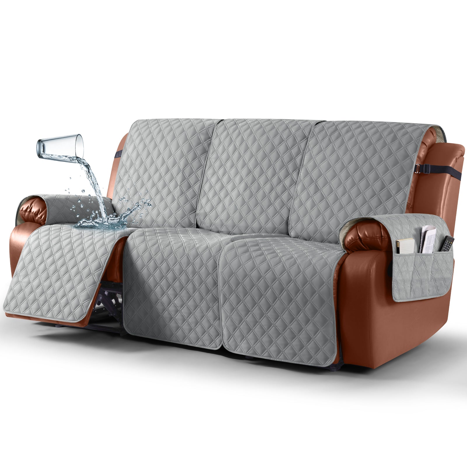 Ruaozz Waterproof Recliner Sofa Covers, 2 Seater/ XL2 Seater/ 3 Seater