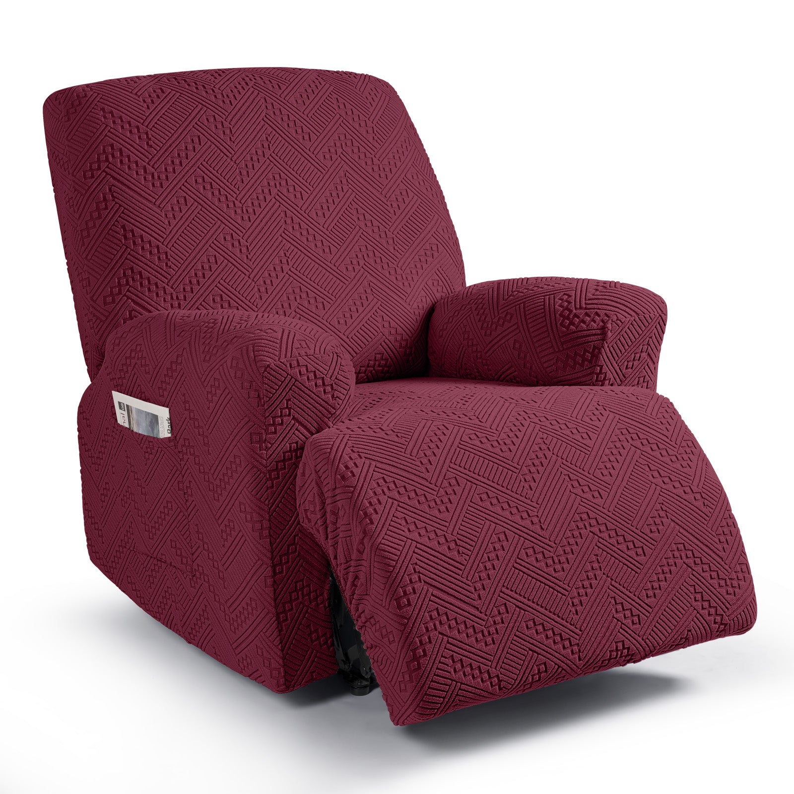 Ruaozz 3 Pieces Recliner Chair Covers Stretch Reclining Chair Slipcover, 1 Seat/ XL 1 Seat