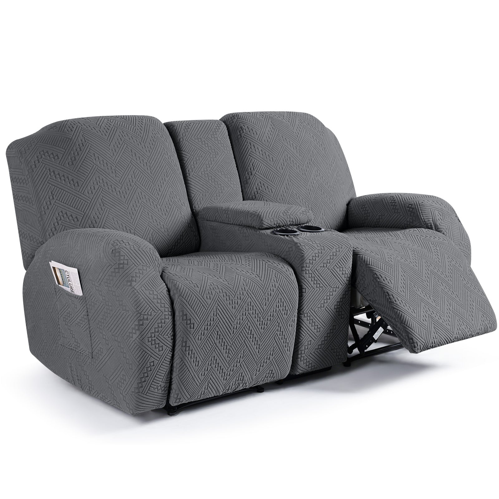 Ruaozz Stretch Recliner Sofa Covers with Console