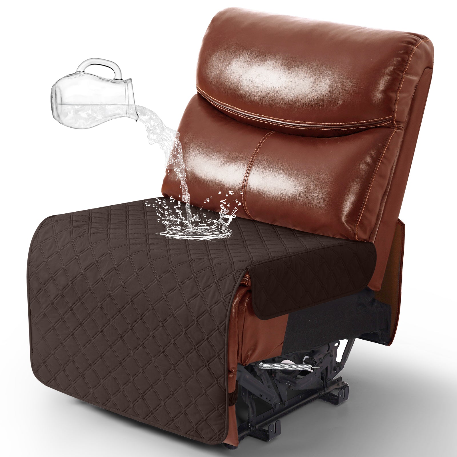 Ruaozz Waterproof Sectional Recliner Couch Covers, 5 Seat/ Corner/ Console/ Single Seat