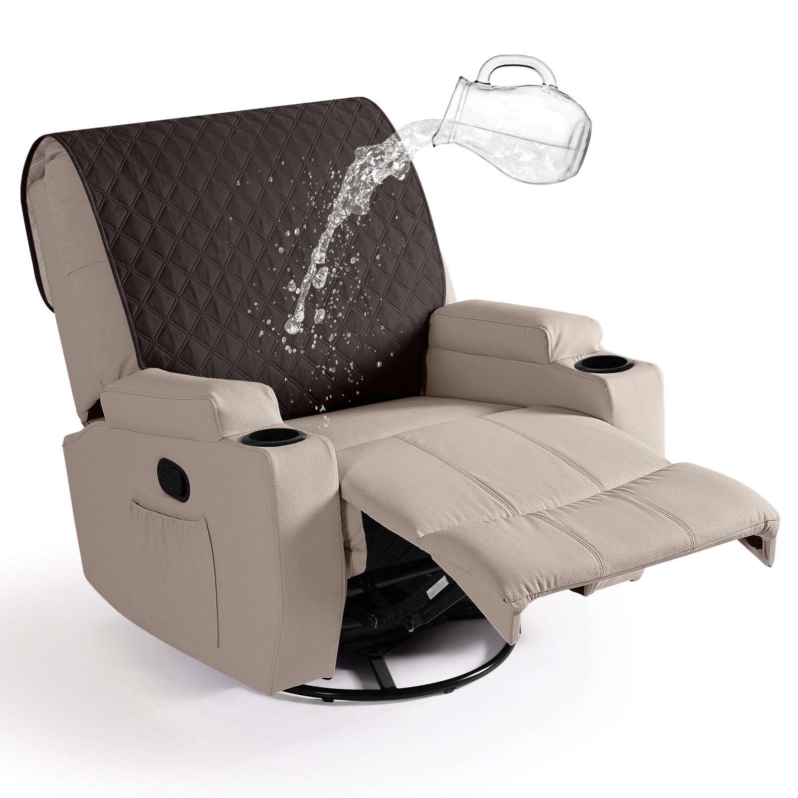 Ruaozz Waterproof Recliner Back Cover,28in