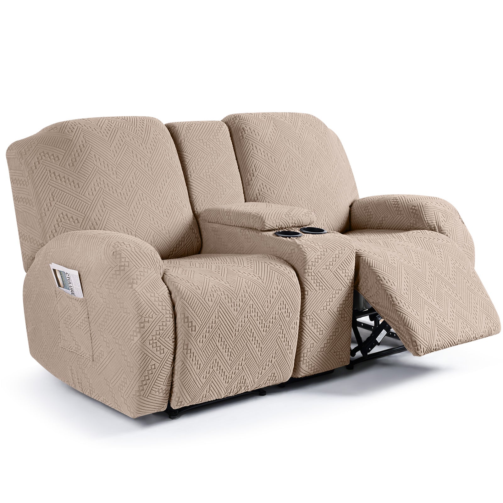 Ruaozz Stretch Recliner Sofa Covers with Console
