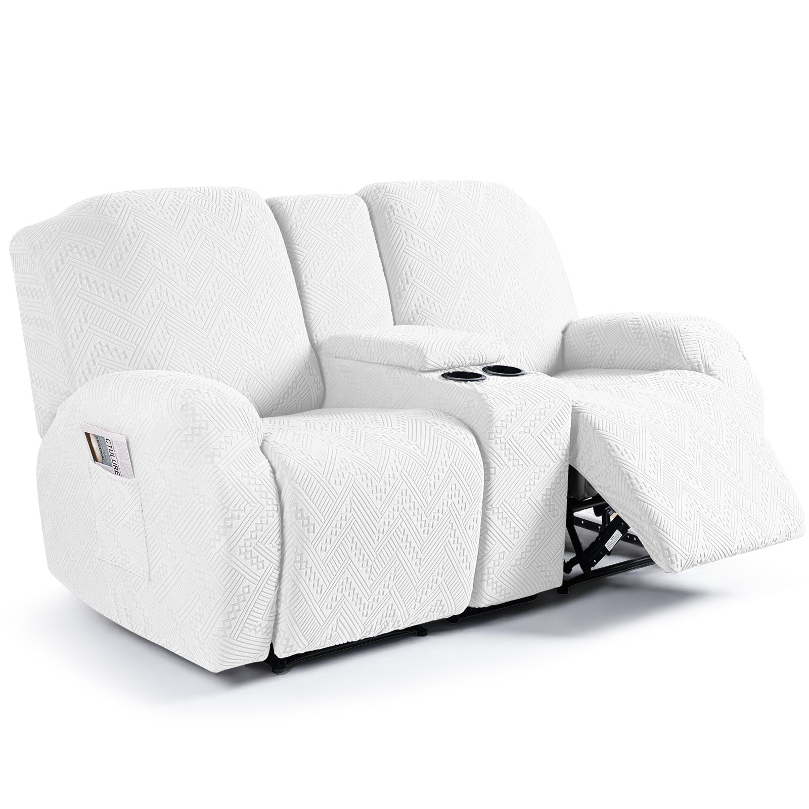Ruaozz Stretch Recliner Sofa Covers with Console