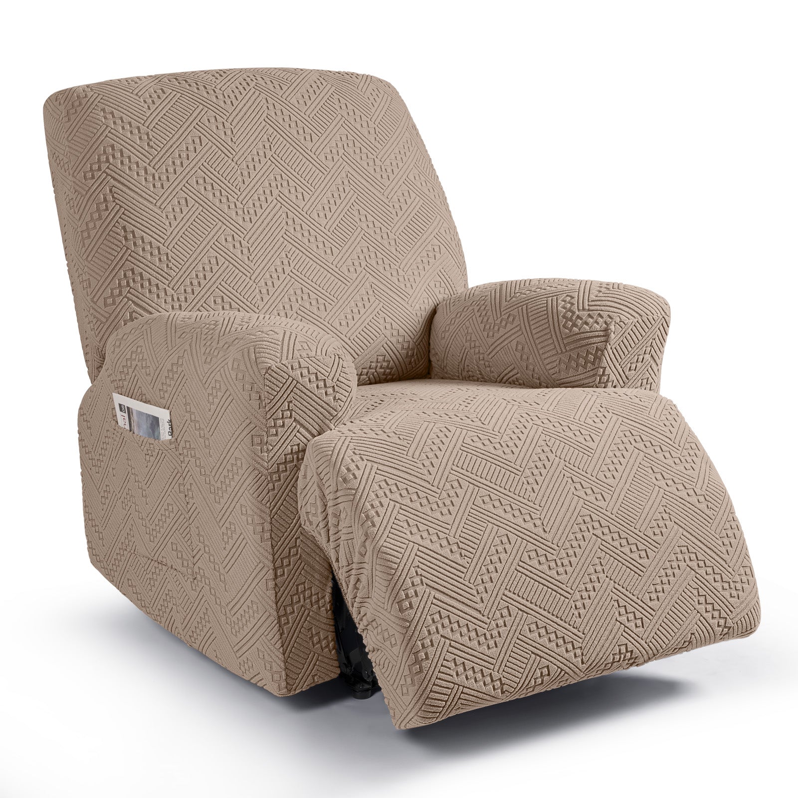 Ruaozz 3 Pieces Recliner Chair Covers Stretch Reclining Chair Slipcover, 1 Seat/ XL 1 Seat