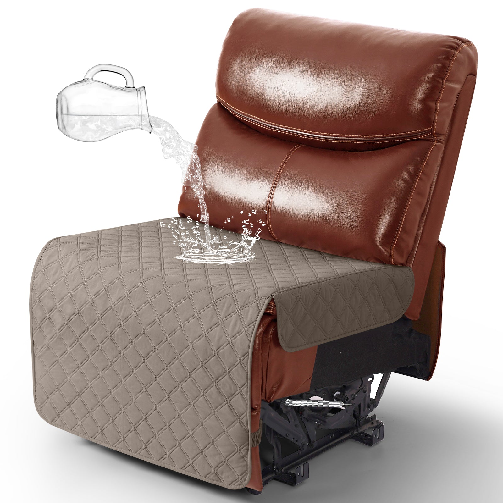 Ruaozz Waterproof Sectional Recliner Couch Covers, 5 Seat/ Corner/ Console/ Single Seat