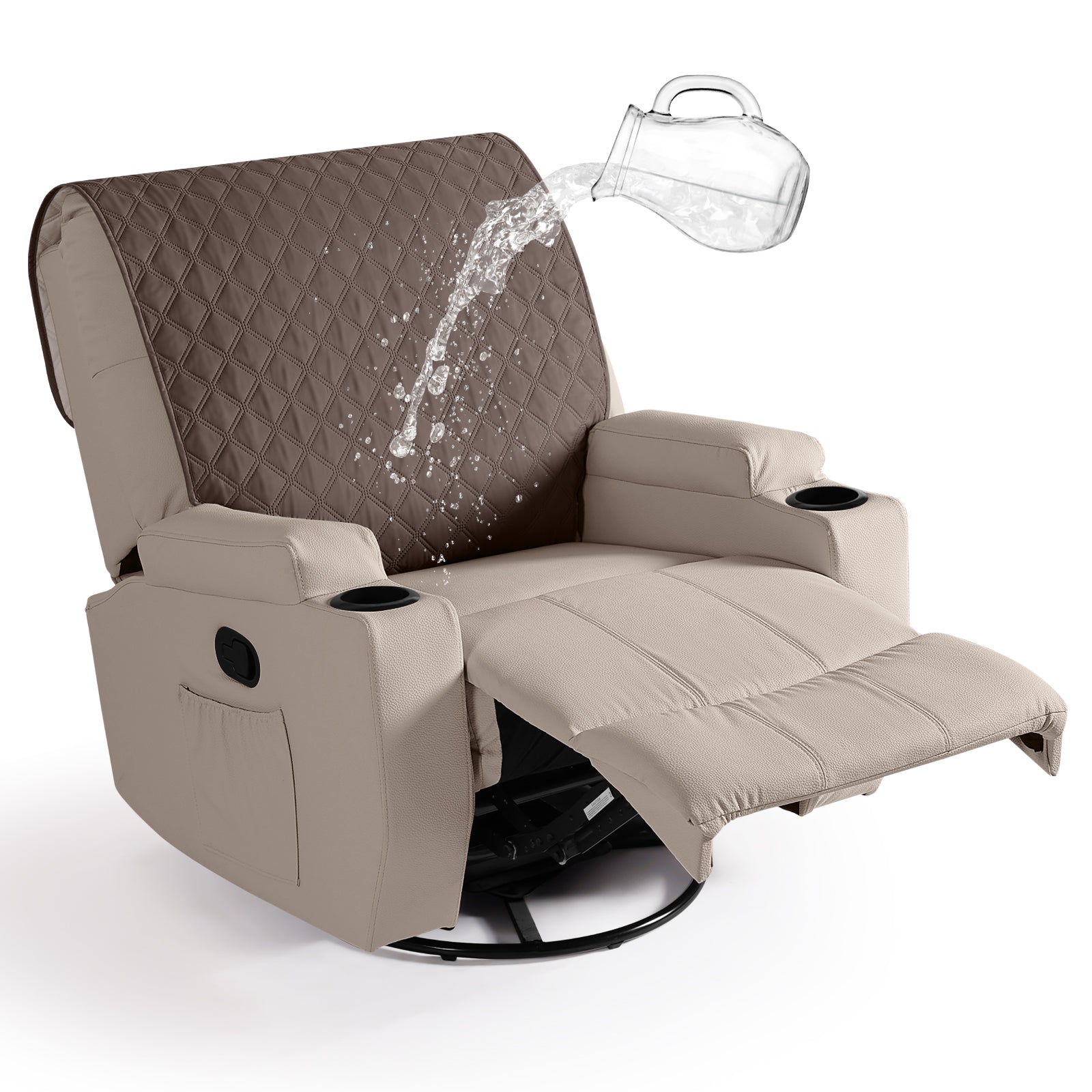 Ruaozz Waterproof Recliner Back Cover,28in