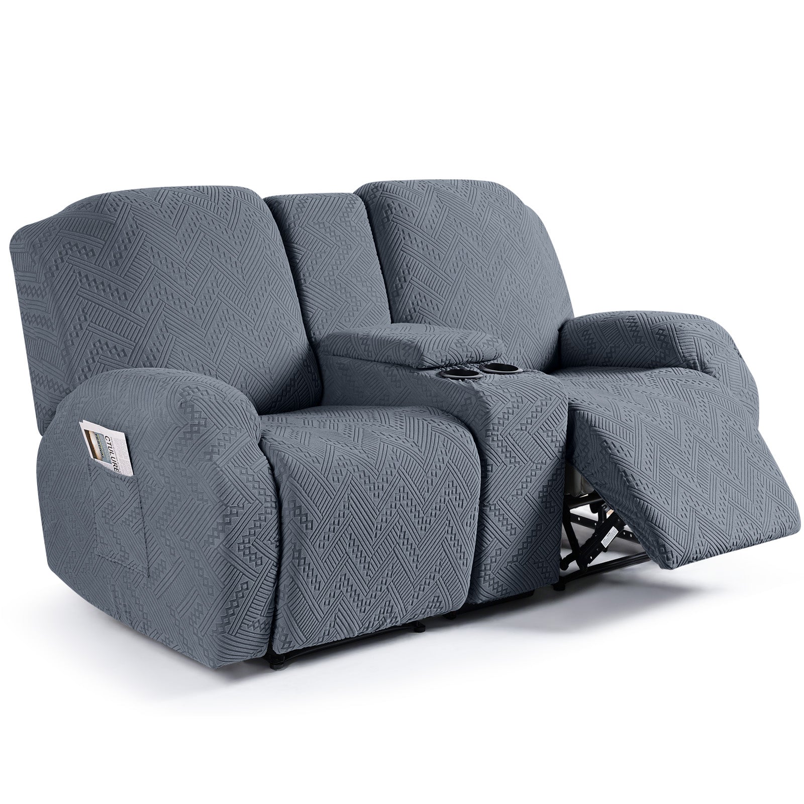 Ruaozz Stretch Recliner Sofa Covers with Console