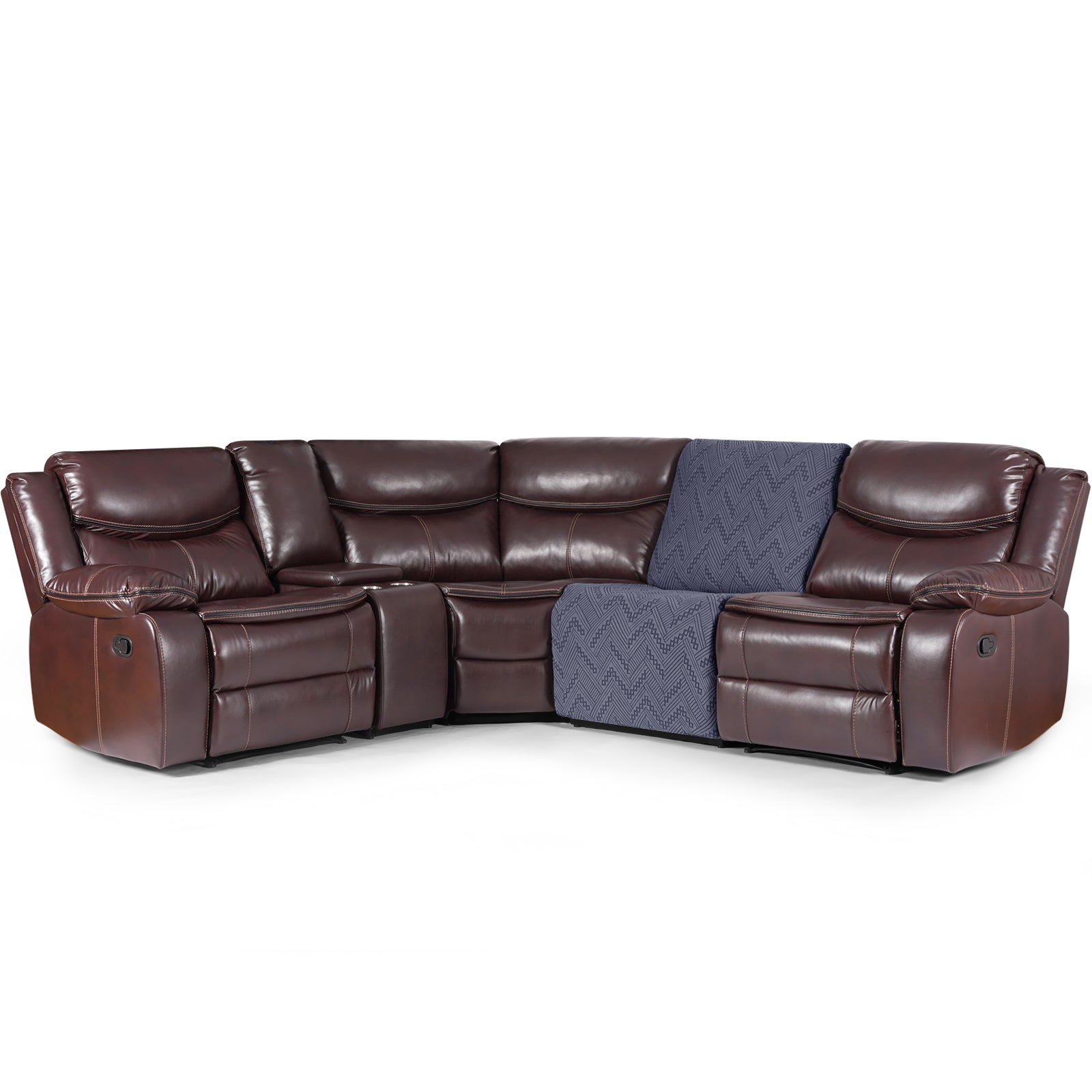 Ruaozz Stretch Sectional Recliner Couch Covers, 5 Seat Recliner/ Single Seat