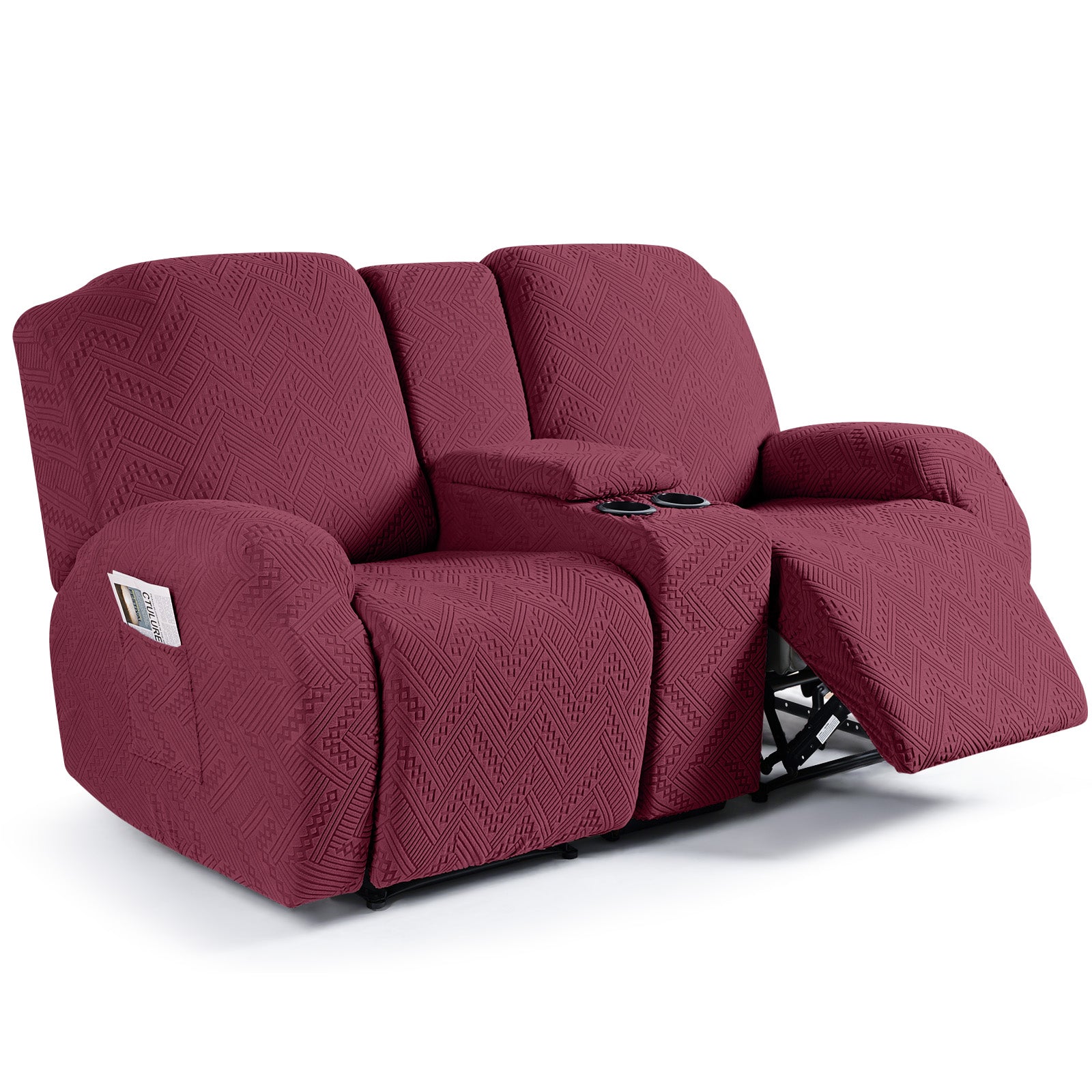 Ruaozz Stretch Recliner Sofa Covers with Console