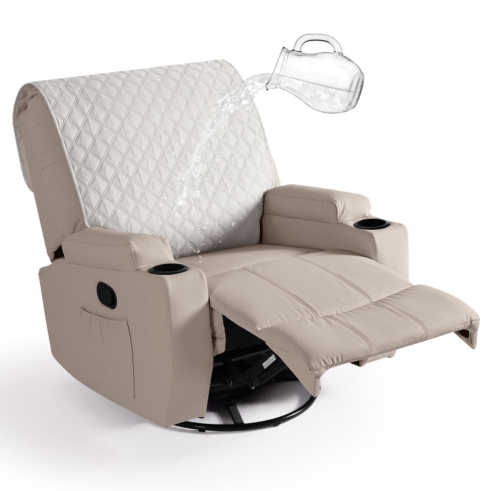 Ruaozz Waterproof Recliner Back Cover,28in
