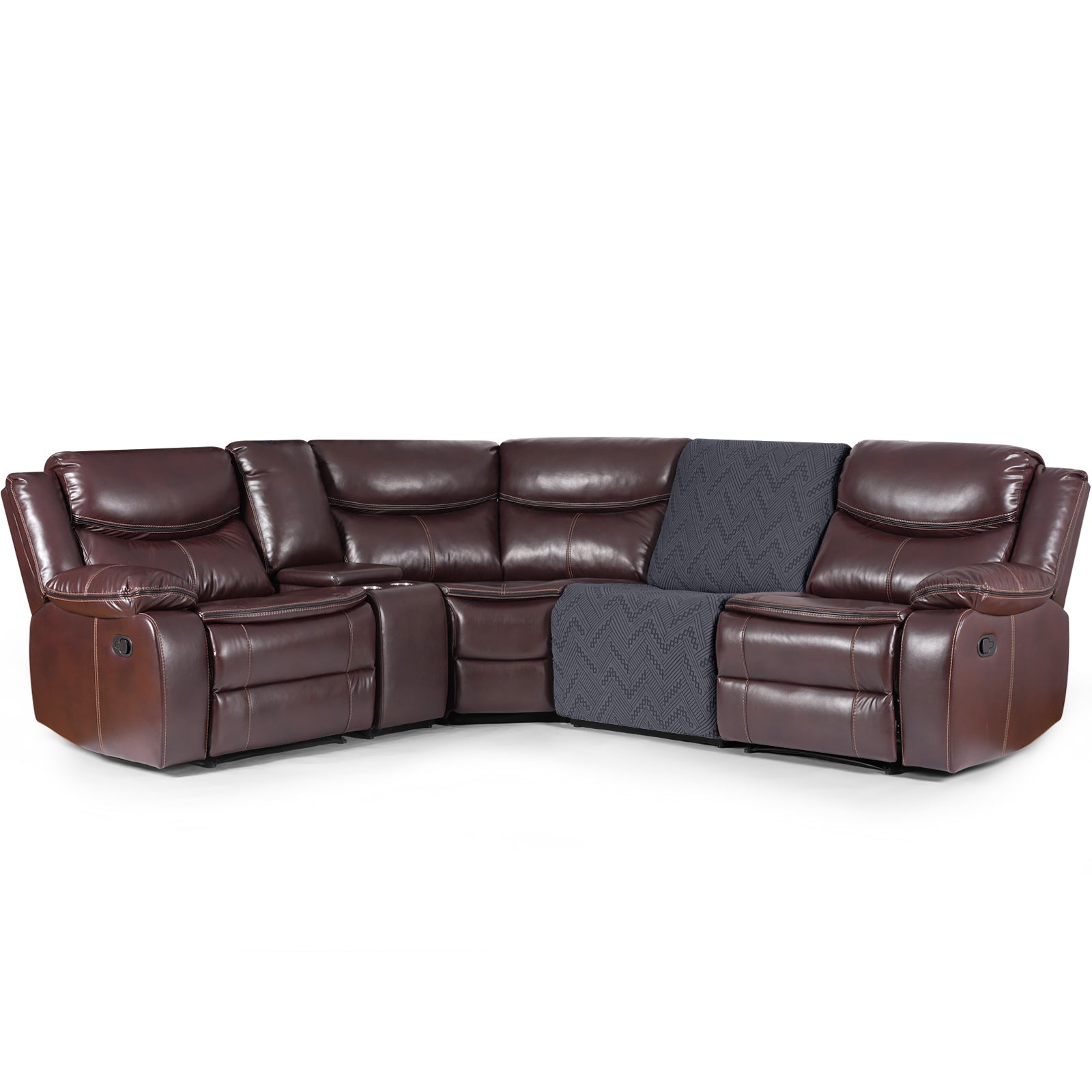 Ruaozz Stretch Sectional Recliner Couch Covers, 5 Seat Recliner/ Single Seat