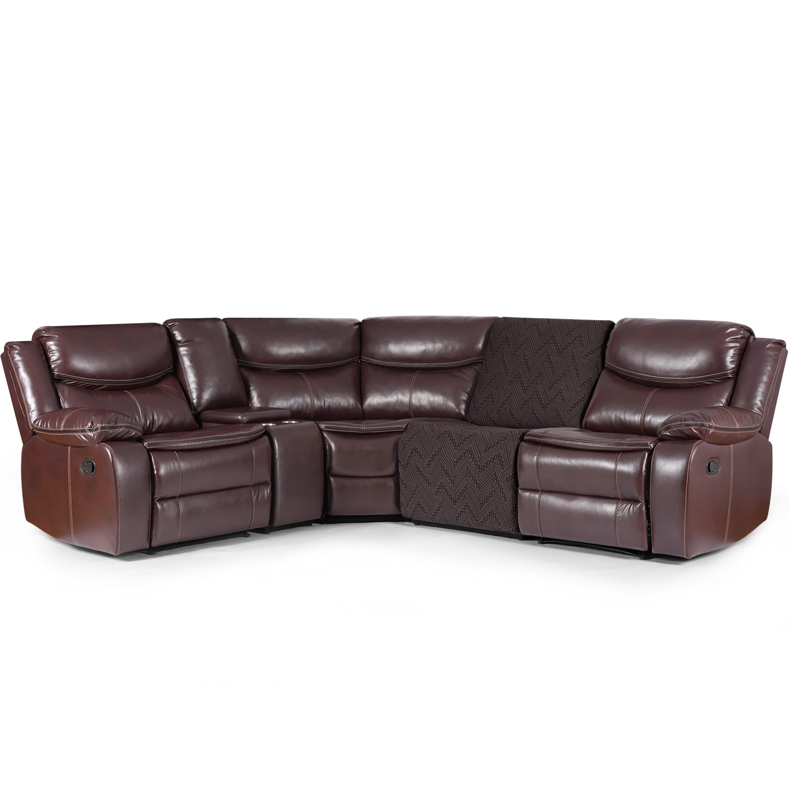 Ruaozz Stretch Sectional Recliner Couch Covers, 5 Seat Recliner/ Single Seat