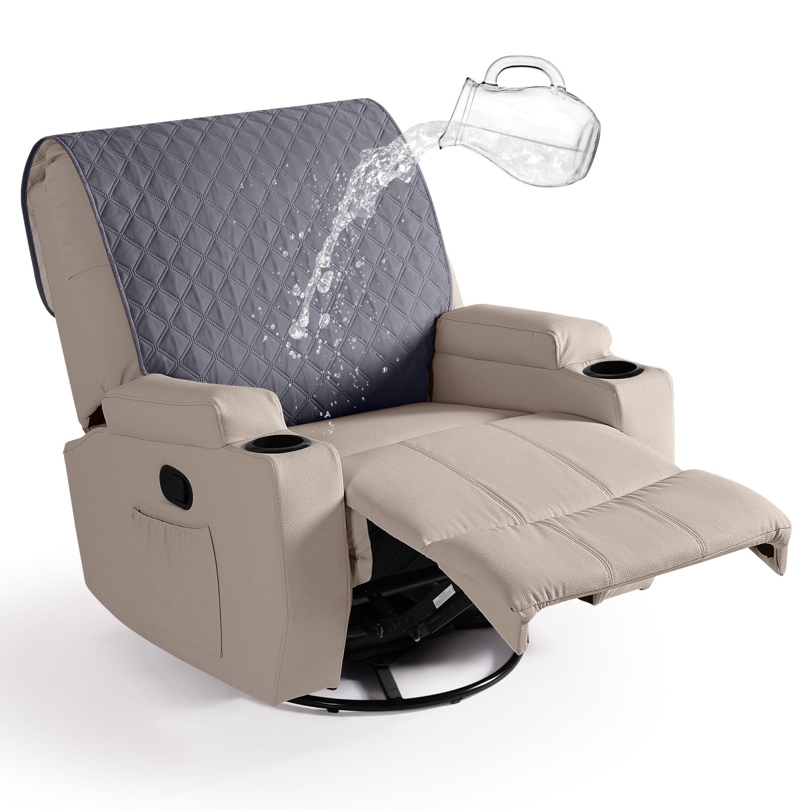 Ruaozz Waterproof Recliner Back Cover,28in