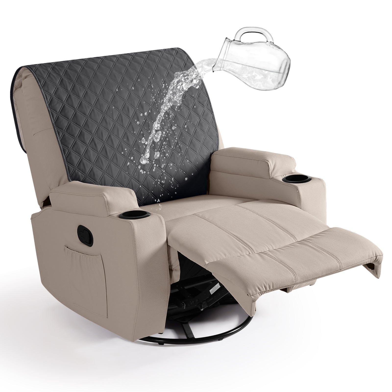 Ruaozz Waterproof Recliner Back Cover,28in