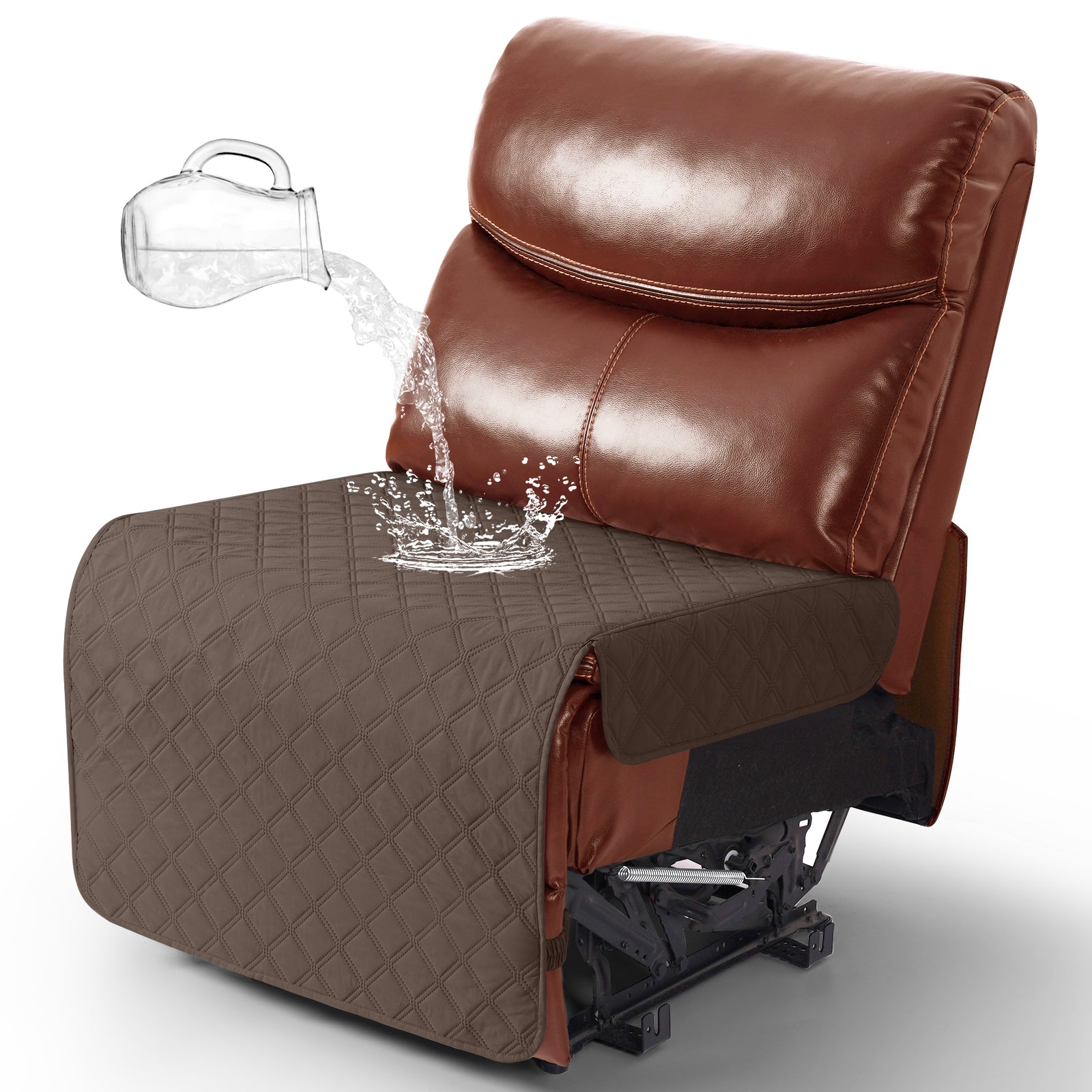 Ruaozz Waterproof Sectional Recliner Couch Covers, 5 Seat/ Corner/ Console/ Single Seat