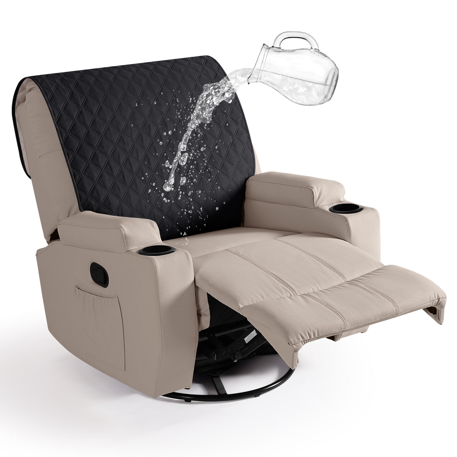 Ruaozz Waterproof Recliner Back Cover,28in