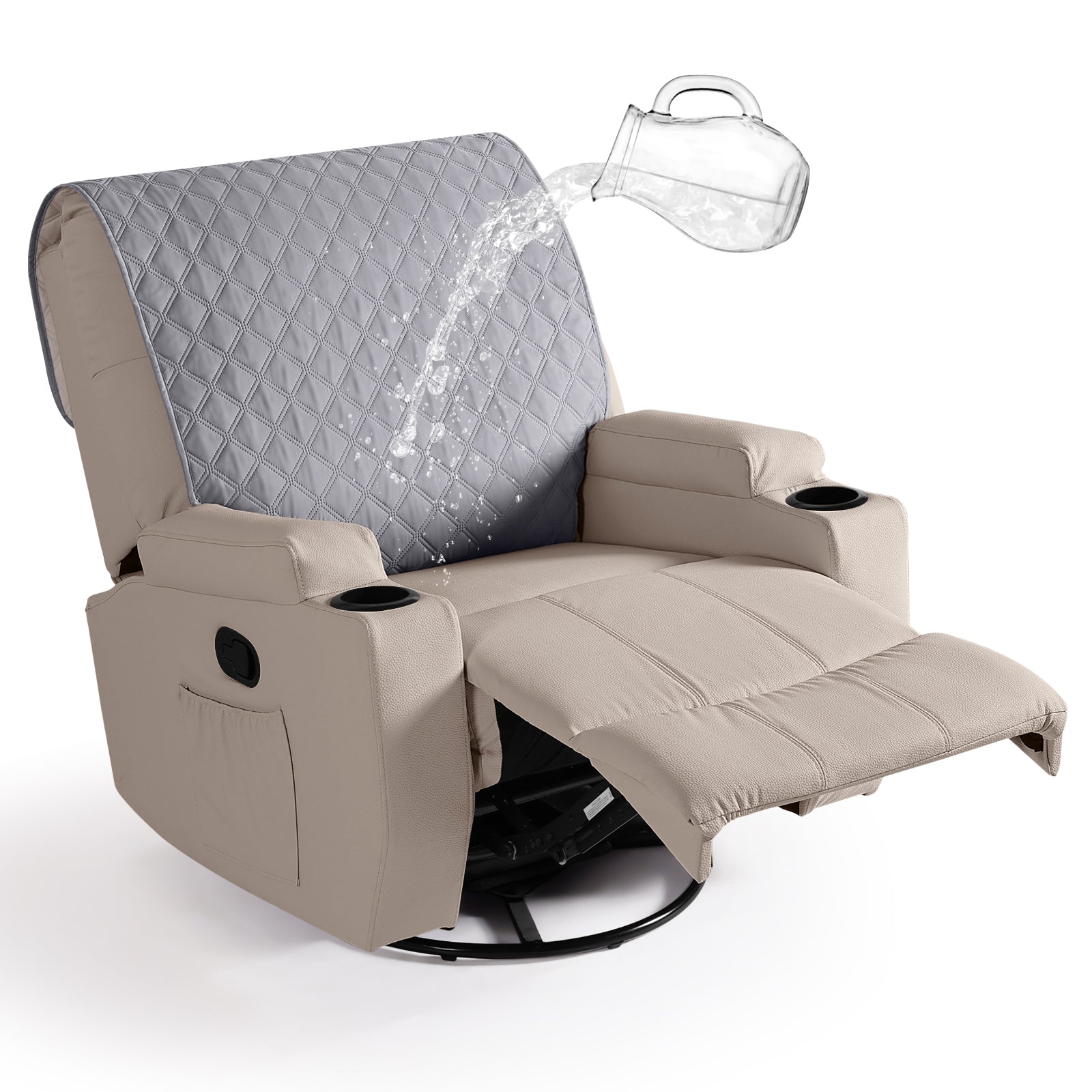 Ruaozz Waterproof Recliner Back Cover,28in