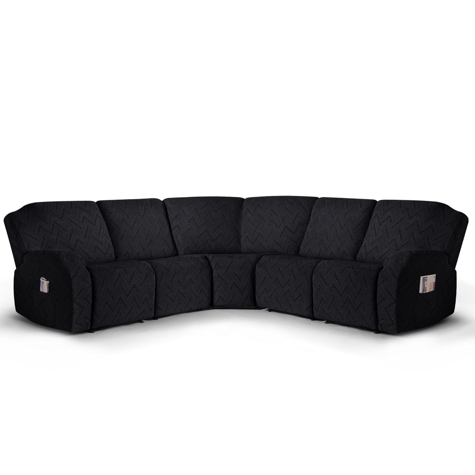 Ruaozz Stretch Sectional Recliner Couch Covers, 5 Seat Recliner/ Single Seat