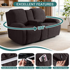 Ruaozz Stretch Recliner Sofa Covers with Console
