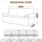 Ruaozz Stretch Sofa Covers Universal Couch Covers, 1 Seat/ 2 Seat/ 3 Seat/ 4 Seat