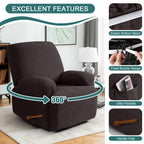 Ruaozz 3 Pieces Recliner Chair Covers Stretch Reclining Chair Slipcover, 1 Seat/ XL 1 Seat