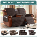 Ruaozz Waterproof Loveseat Recliner Covers with Console