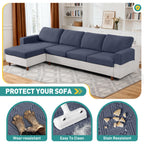 Ruaozz Seational Couch Cushion Covers L Shaped Sofa Covers